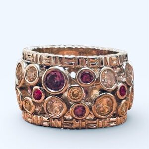 Multi Coloured Gemstone Ring